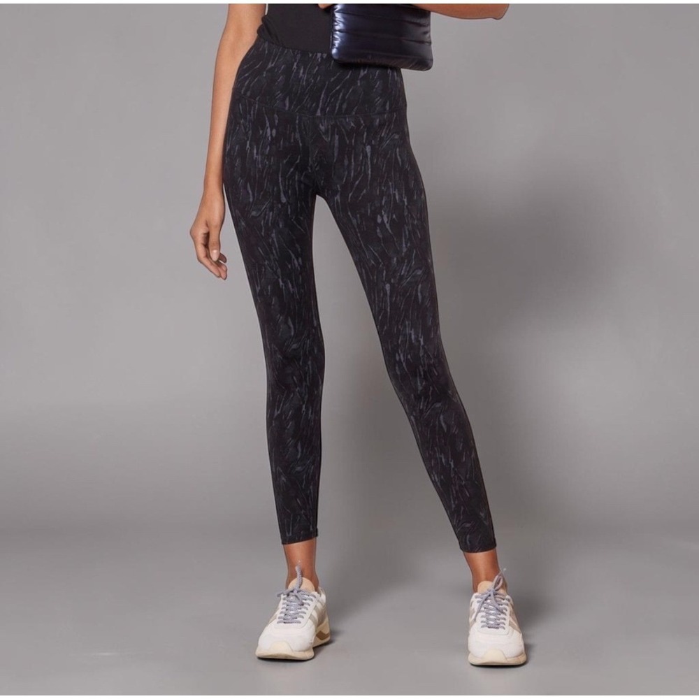 Varley Lets Go High Rise Leggings 25" Scattered Shadow Abstract Print Size M